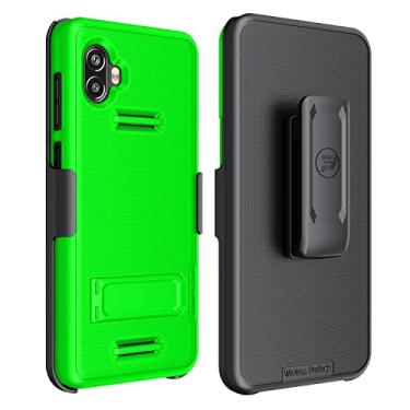 Imagem de Wireless ProTech Capa compatível com Samsung Galaxy XCover6 Pro (SM-G736), combo de capa e clipe de cinto com suporte e protetor de tela (verde limão)