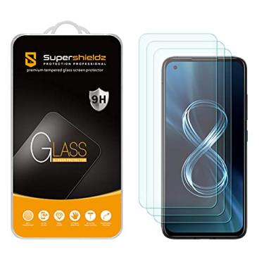 Imagem de Película protetora de tela de vidro temperado Supershieldz projetada para Asus (Zenfone 8 Flip) (pacote com 3), antiarranhões, sem bolhas