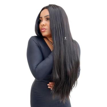 Imagem de Peruca Lace Wig Lisa Com Franja -Importada - Fibra Futura - 70CM - Com