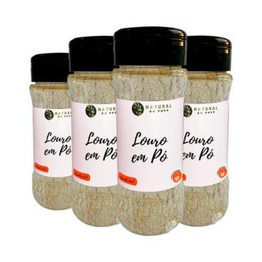 Imagem de Louro em Pó 100% Natural Alta Qualidade Pote com Dosador Kit 4 50g  - 
