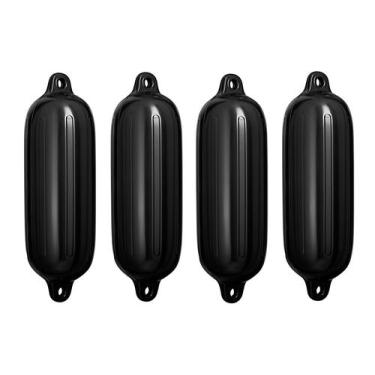 Imagem de Kit 4 Defensa Inflável Polyform Preta G3 14,5X51,5 cm Lancha