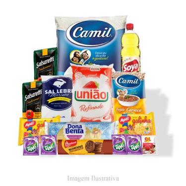 Imagem de Cesta Básica Alimentos Cruciais - 16 Itens - Marcas Premium - São Rube