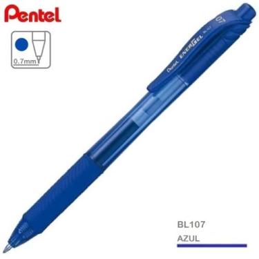 Imagem de Caneta Gel PENTEL EnerGel-X 0.7mm Retrátil - Unidade, AZUL