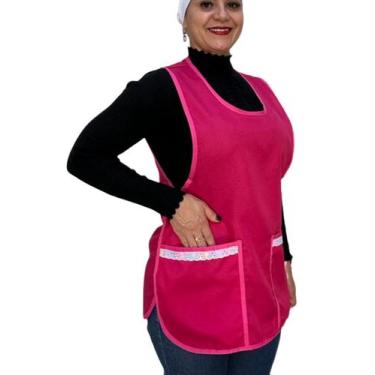 Imagem de Avental Bata Frente e Costas com dois bolsos Frontal kit 10 peças - Ar