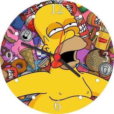 Imagem de Relógio De Parede Cerveja Homer Simpson Duff Humor Quartz Tamanho 40 C