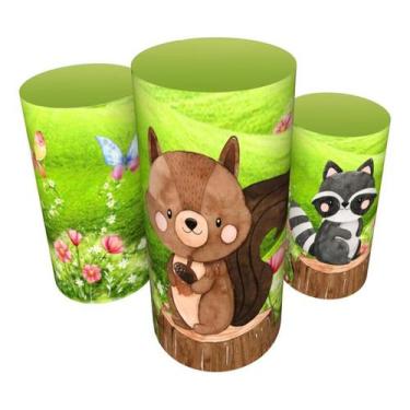 Imagem de Trio Capas De Cilindro C/ Elástico Bosque Encantado - Fadrix