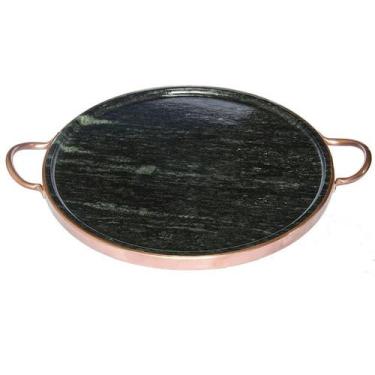 Imagem de Forma de Pedra Sabão para pizza Curada 32 cm - Leônidas