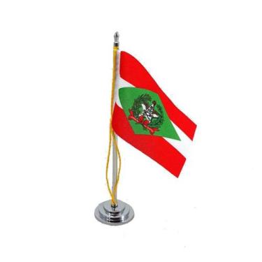 Imagem de Mini Bandeira Mesa de Santa Catarina mastro 15 cm - SP Bandeiras 