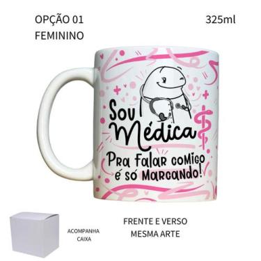 Imagem de Caneca 325ml Flork Medicina Médica Médico - LARANJA E MIMOS