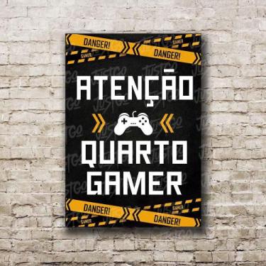 Imagem de Placa Decorativa Quarto Gamer Geek - Justgostore