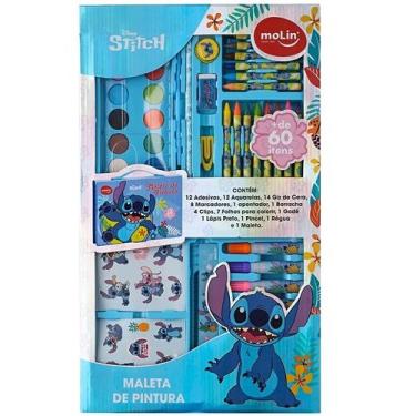 Imagem de Maleta de Pintura 64 ITENS STITCH Plastica Molin COR Azul