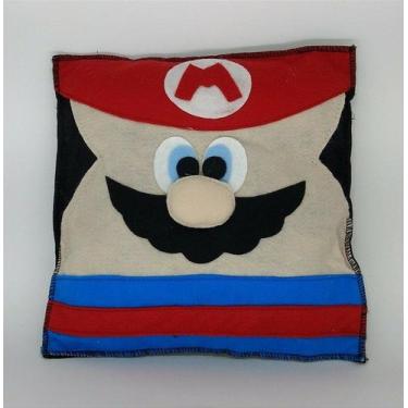 Imagem de Almofada Mario em Feltro - 01 Unidade - Pé de Pano - Rizzo Festas - JA
