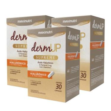 Imagem de Kit 3 DermUp Supreme Acido Hialurônico D-Pantenol 30 Caps Maxinutri