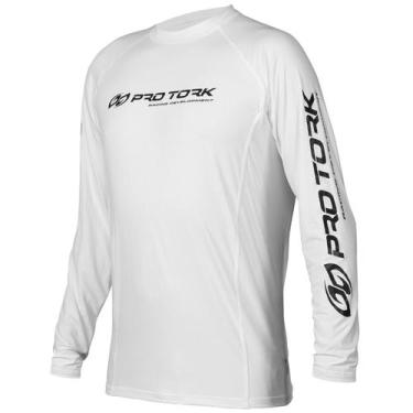 Imagem de Camisa Masculina Pro Tork Rash Guard, Branco, GG