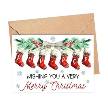 Imagem de ShelbyShops Cartão de Natal Pop- Pop - Cartão Pop de Feliz Natal - Pop - Pop Desejando a Você Um Cartão de Natal Muito Feliz - Cartão de Natal Pop - Cartão de Natal para mamãe e papai - Pop - Cartão