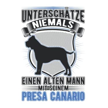 Imagem de Presa Canario Notizbuch: Presa Canario Alter Mann Dogo Canario / 6X9 Zoll / 120 Linierte Seiten
