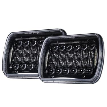Imagem de Lâmpada LED de luzes de direção LED auxiliar para carro off-road caminhão 4x4 SUV ATV, 1 par de luz de busca de cubo 12,7 x 17,8 cm 72w, proteção à prova d'água, iluminação de emergência, LED6472