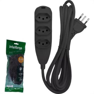 Imagem de Extensao Intelbras 3 Tomadas 2Polos + Terra 10A. Preta 5M. - 4830169