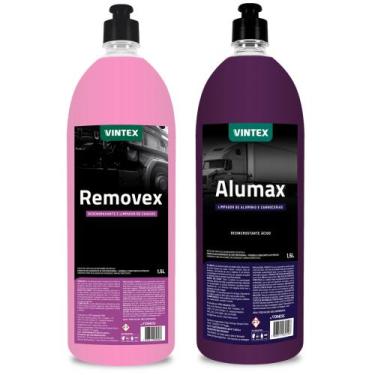 Imagem de Limpa Carrocerias Alumínio Alumax 1,5l + Removex Vintex 1,5l - VONIXX