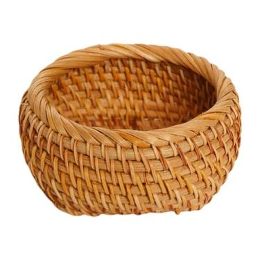 Imagem de Fenteer Organizador de cesto de frutas tecidas portador multiuso café da manhã cesto de cesta de cesta de bandeja para piqueniques de festas mesa de, 10cmx10cmx6cm