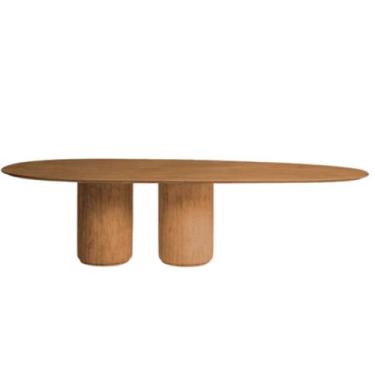 Imagem de Mesa de Jantar Oásis Orgânica Cilíndrica Freijó 160x90 cm - Linn Desig
