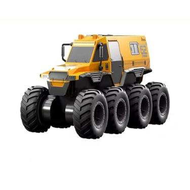 Imagem de Carro de Controle Remoto Anfíbio 8 Rodas, Off-Road, Rastreador Impermeável, Amarelo