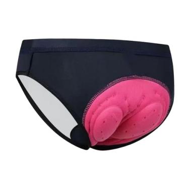 Imagem de kowaku Roupa íntima de ciclismo feminino, roupas íntimas acolchoadas de bicicleta, pano esportivo de moda confortável, respiráveis ​​respiráveis ​​shorts de, Dark Blue M