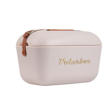 Imagem de Polarbox Cooler Cooler retrô para praia, vintage, piquenique, lancheira, portátil, viagem, acampamento, caminhada, caixa de gelo estilo anos 90, extra grande, leve para latas, cervejas e bebidas