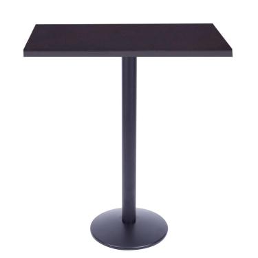 Imagem de Mesa Bistrô Zeta 111,50 cm (Altura) com Tampo em MDP Quadrado 60 cm Preto