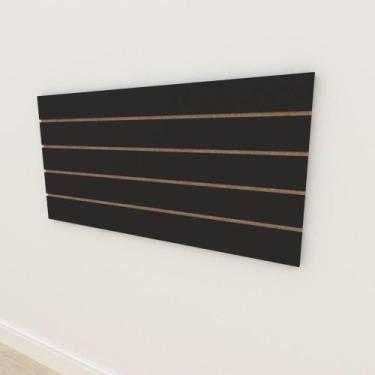 Imagem de Painel canaletado 18mm Preto Texturizado altura 60 cm comp 120 cm - E-