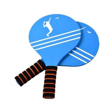 Imagem de Colaxi 2x Kids Badminton Paddle Set Badminton Kit Exercício Profissional Força Profissional Shuttlecock e Racket Conjunto para Amigo da praia, Style a