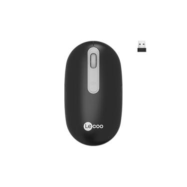 Imagem de Lecoo Mouse sem fio WS207BK Preto, com Bateria recarregavel, ambidestro, ergonomico conectividade Wireles 2.4ghz 1600 DPI, 4 Botoes