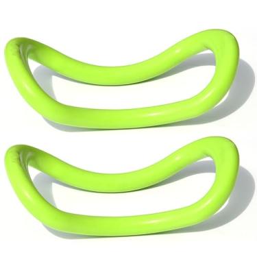 Imagem de ABPWO 2 anéis de ioga para panturrilhas, anel circular de pilates, anéis de fitness para ioga, pilates, exercícios de ginástica (verde)