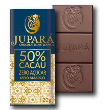 Imagem de Chocolate 50% Cacau Meio Amargo - Zero Açúcar - 42 Tabletes