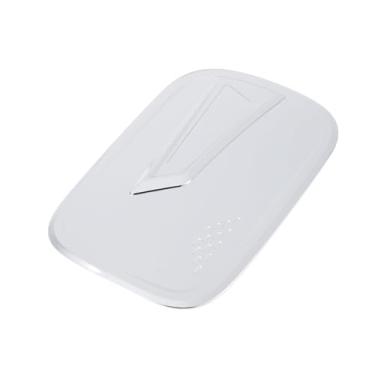 Imagem de Partuto Tampa da porta do tanque de combustível para Honda CRV 2017-2022 Tampa de aba de enchimento de combustível tipo adesivo cromado prateado ABS