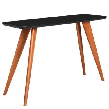 Imagem de Aparador Paris Pé Palito Tampo com Vidro - Bisart, Preto