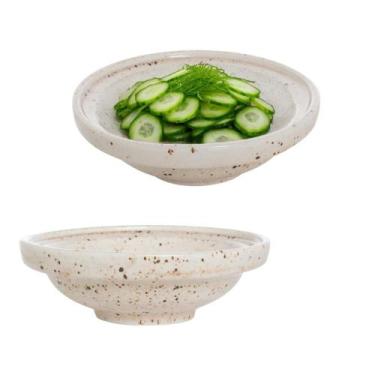 Imagem de Kit 20 Base para Sunomono e Salada Porcelana Creme Finger Food 70ml Sa