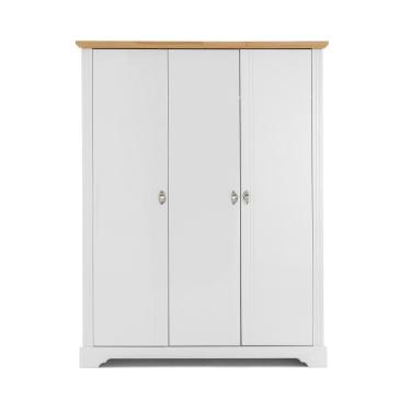 Imagem de Guarda-Roupa Retrô Édez Kopenhagen, 3 Portas, Madeira Maciça, Off White