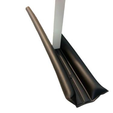 Imagem de Veda Porta Protetor Rolinho 70cm e 80cm Impermeável Proteção Dupla Preto (3, 80cm)