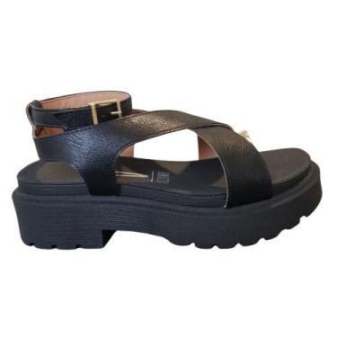 Imagem de Sandalia Papete Tira Abotoar X Ring Toe Vizzano Tratorada 6499.122, Pr