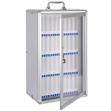 Imagem de Cofre para celular, caixa de liga de alumínio para celular, armário de armazenamento para celular com trava de segurança, para professores, cadeias de celular com alça (37 x 19 x 61 cm) (29 x 19 x 50