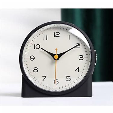 Imagem de ZYHSIJOBAS Relógio de mesa pequeno silencioso de cabeceira, quarto, mesa despertador, despertador, relógio de mesa
