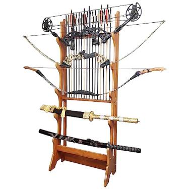 Imagem de JNQLLDS Suporte de espada, suporte de espada multicamadas, suporte de exibição de espada samurai de 4 a 8 camadas, suporte para armas, gancho vertical de espada de artes marciais para Katana Wakizashi