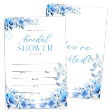 Imagem de Convites de chá de panela, convites florais para novos casais Sr. e Sra. Convite de chá de casamento com 25 preenchedores com envelopes, decorações de lembrancinhas de festa de casamento e chá de