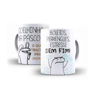 Imagem de Caneca Porcelana Páscoa Coelhinho da Páscoa O Que Trazes Pra Mim - Vil