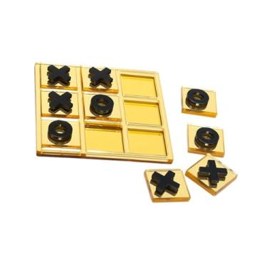 Imagem de MERIGLARE Jogo Da Velha em Acrílico, Atividades de Tabuleiro XO para Crianças E Adultos, Entretenimento Familiar, Itens para Sacolas de Guloseimas, Dourado