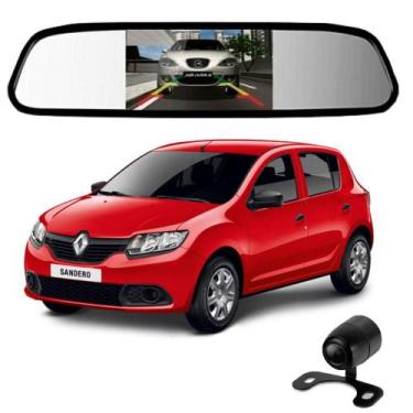 Imagem de Camera De Re Espelho Retrovisor Com Tela Renault Sandero - Importado