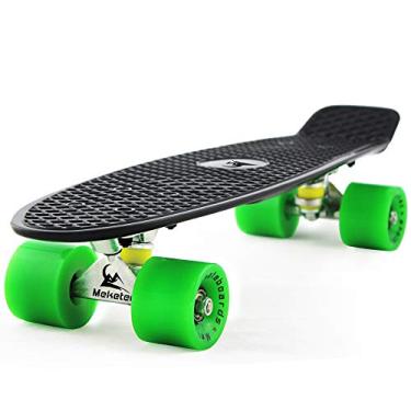 Imagem de Skate mini cruzador, 56 cm, retrô, menino, crianças, primeiro skate para jovens iniciantes, crianças, adolescentes, menina, jovens, adultos, patinetas, meninos 7 a 10 anos