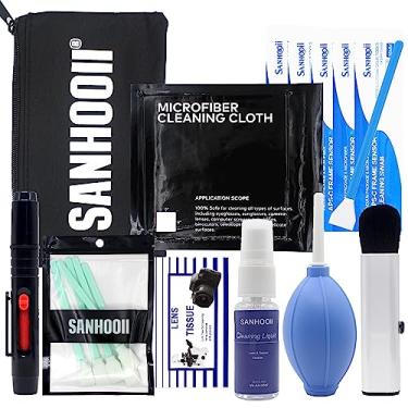 Imagem de Kit de limpeza de câmera SANHOOII para câmeras DSLR Sensor de limpeza e limpeza de lentes com bolsa de transporte para câmera Canon/Nikon/Pentax APSC-Camera
