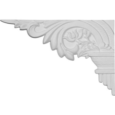 Imagem de Ekena Millwork SB10X07TE-L Suporte de escada Telma, Esquerda, 26 cm L x 17 cm A x 15 cm D, Primed